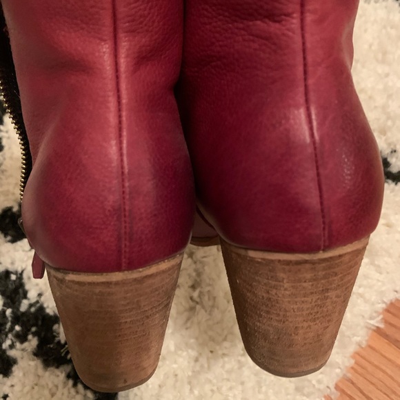 BP Trolley booties 7M in burgundy red - Picture 4 of 8